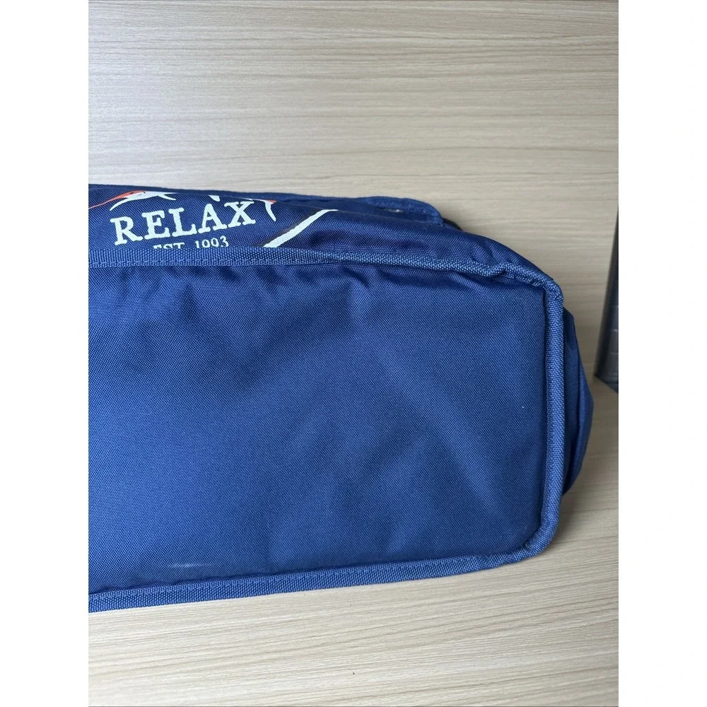 TOMMY BAHAMA Expandable Lunch Cooler Shoulder Bag Blue Fish Relax